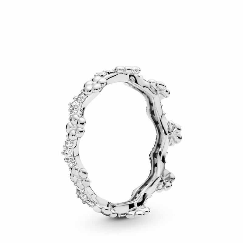 Pandora Flower Crown Stackable Ring NZ Sale, Sterling Silver (763498-HRA)